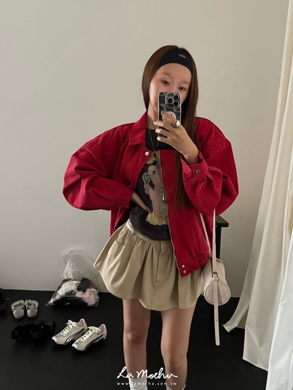 鉚釘口袋澎裙